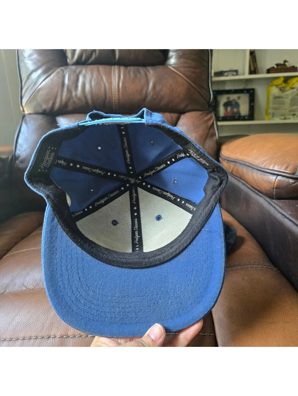 Flint Tropics #33 Jackie Moon Blue Snapback Hat Will Ferrell Movie Graphic Cap